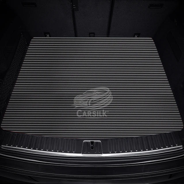 BLACK STITCHING STRIPE LUXURY TRUNK CAR MATS