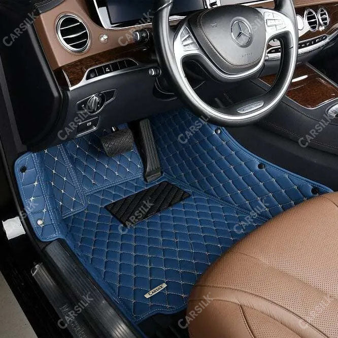 Alternative view of BLUE DIAMOND PATTERN CAR MATS SET