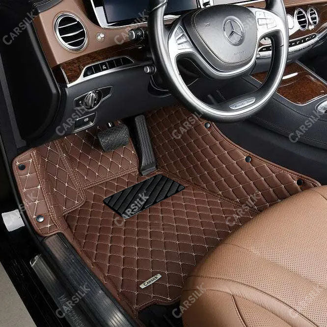 Alternative view of CHOCOLATE BROWN DIAMOND PATTERN CAR MATS SET
