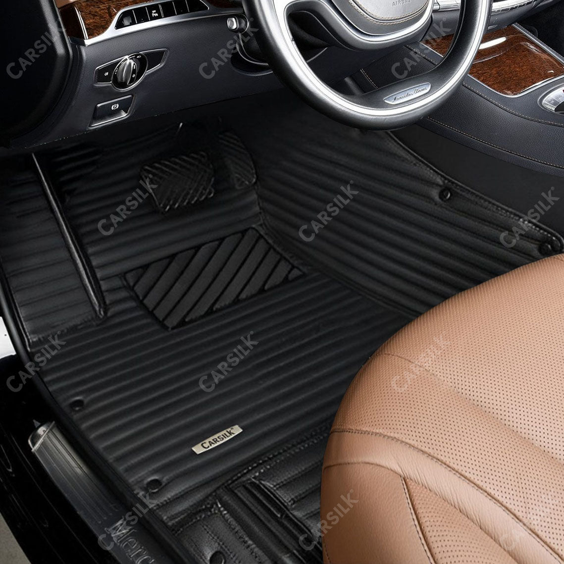 Alternative view of GALAXY CUSTOM SINGLE LAYER CAR MATS SET BLACK