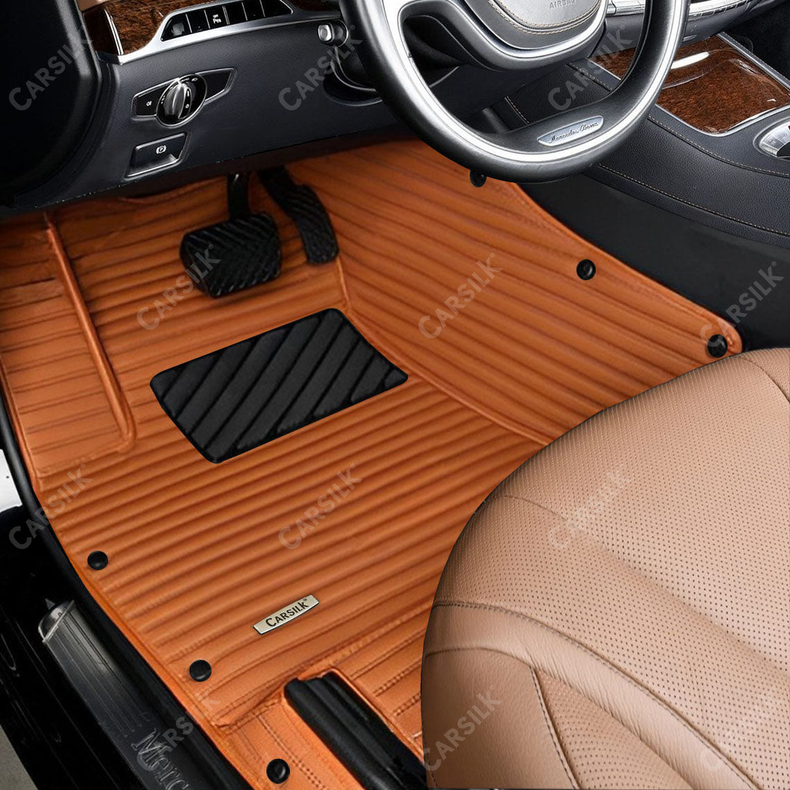 Alternative view of GALAXY CUSTOM SINGLE LAYER CAR MATS SET CARAMEL BROWN