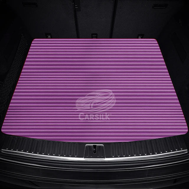 LAVENDER PURPLE STRIPE LUXURY TRUNK CAR MATS