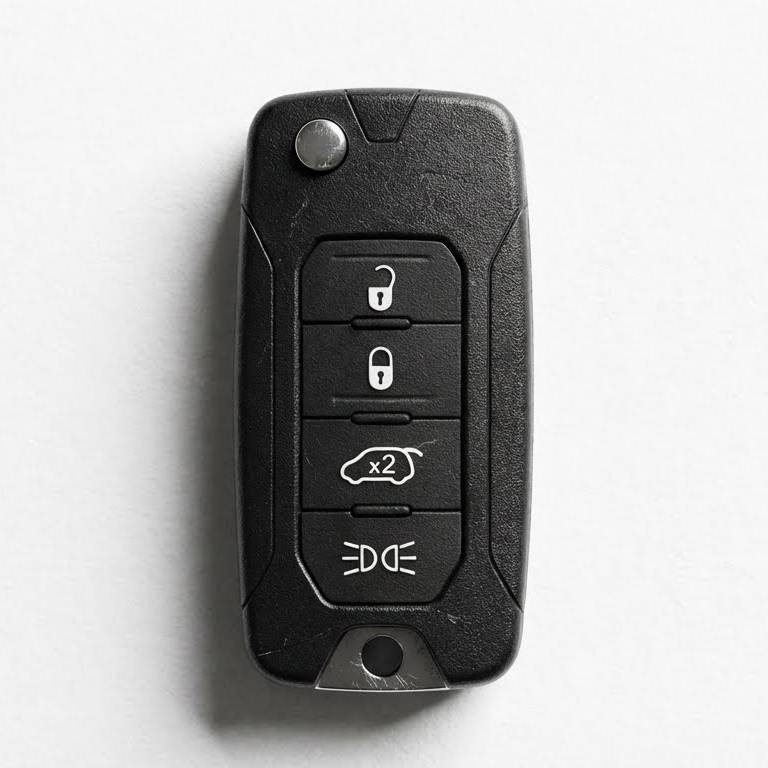 Alternative view of Premium Leather Key Fob for Jeep