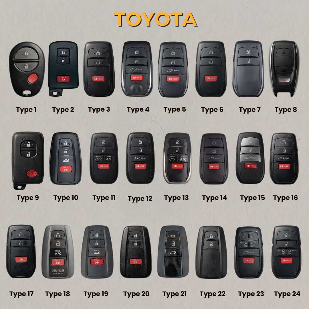 Premium Leather Key Fob for Toyota