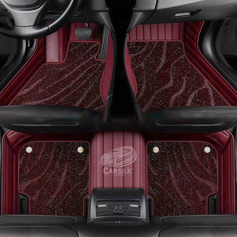 RED GALAXY CUSTOM CAR MATS SET