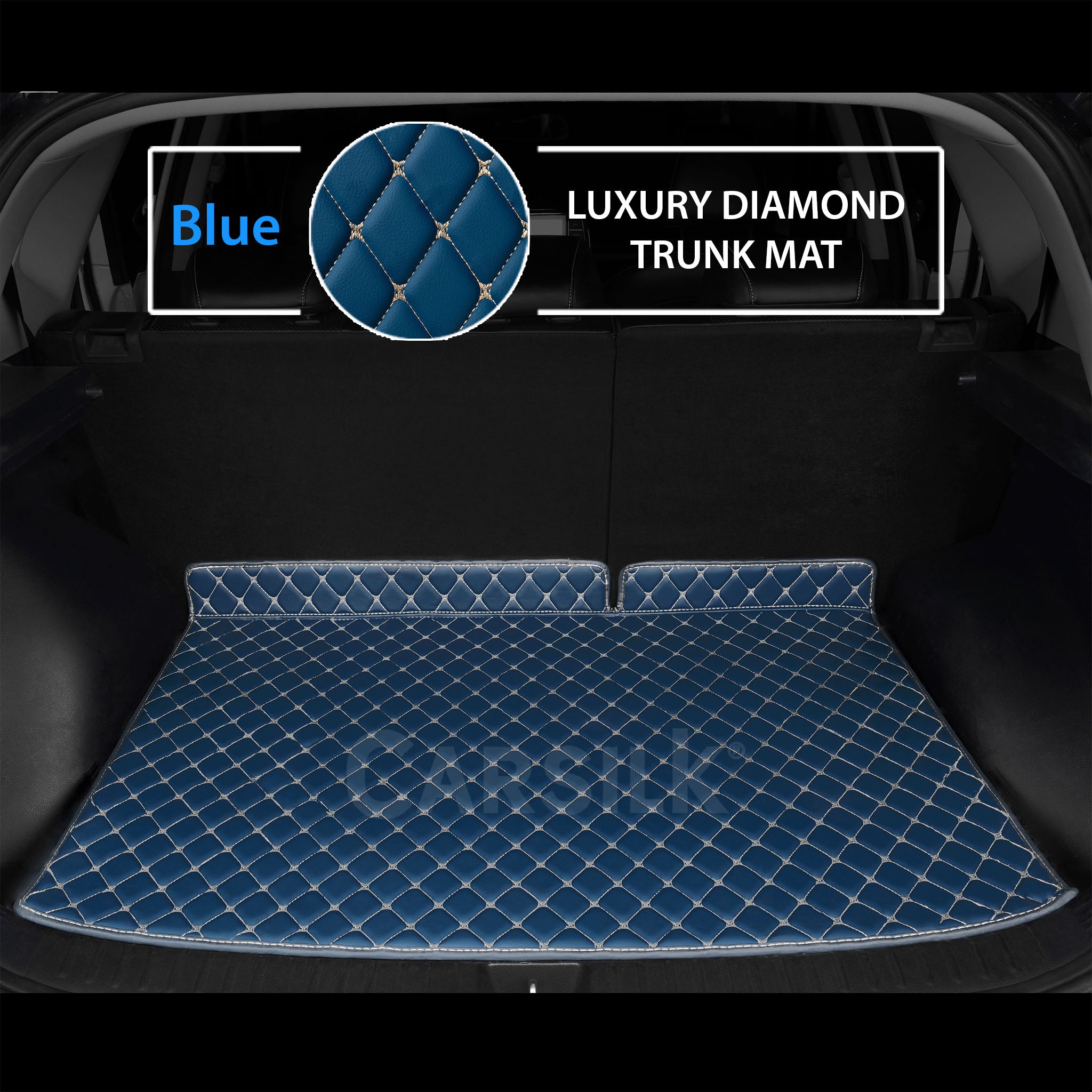 VINTAGE BLUE LUXURY TRUNK CAR MATS
